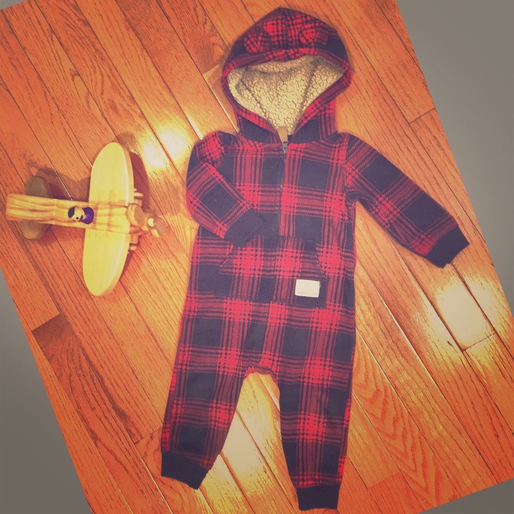 12mos Adorable “LumberJack” flannel onesie