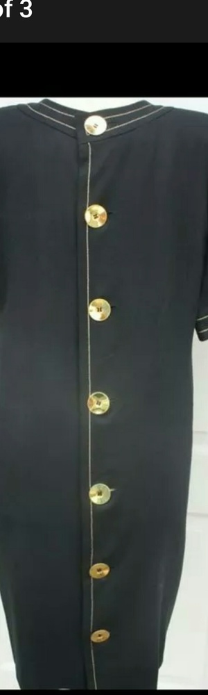 GIVENCHY back to front dress gold disc buttons