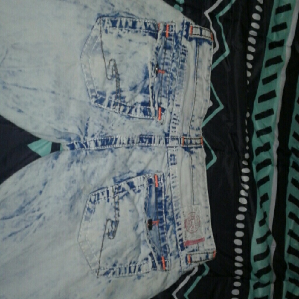 Blacx xray designer acid washed jeans