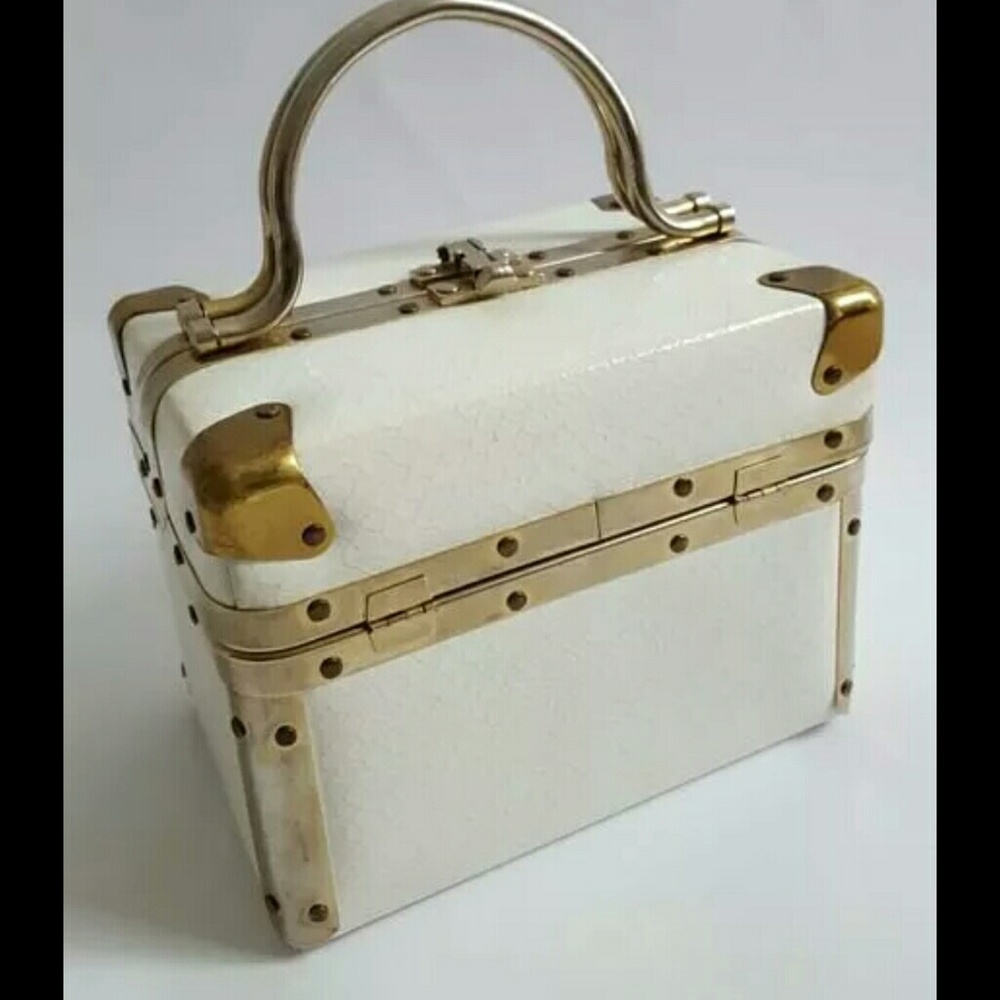 Vintage 1950s 1940s trunk box bag delill