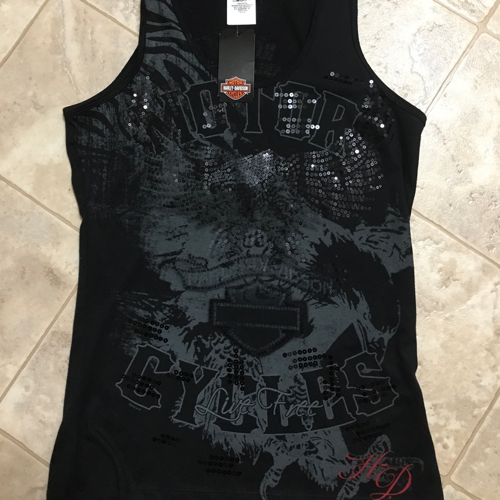 Black Harley tank top