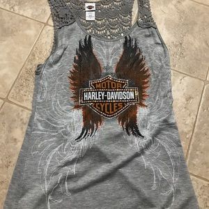 Vintage Harley tank top with open back