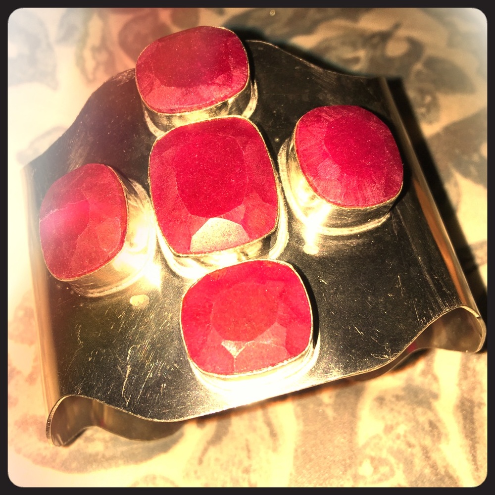 🆕  925 sterling silver STATEMENT CUFF GEMS