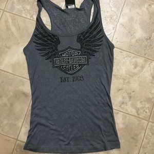 Grey ribbed, light weight tank top