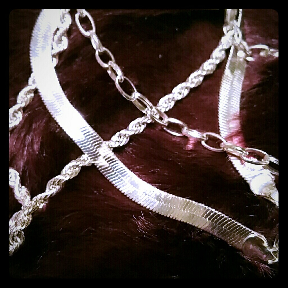 Trio of Silver Tone Bracelets