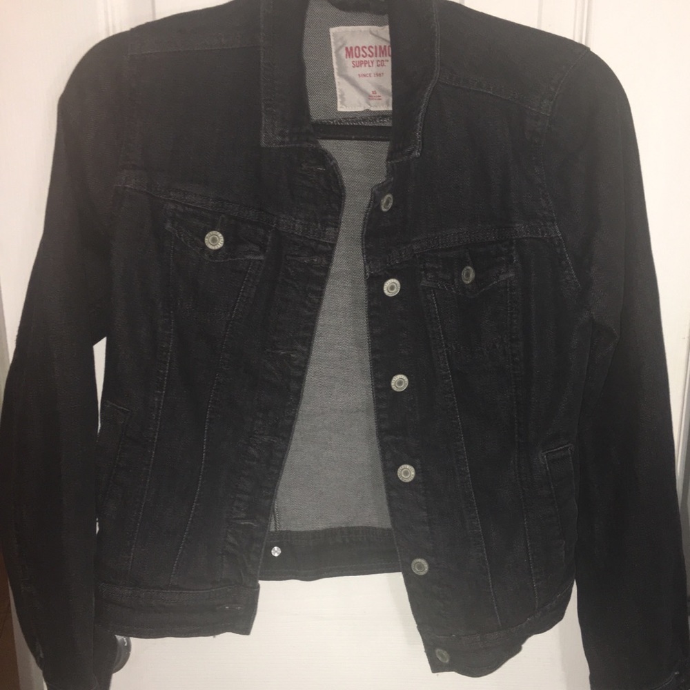 Size XS black denim jacket