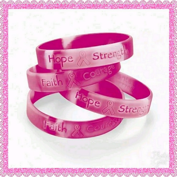 🆕 SILICON BREAST CANCER BRACELET - Picture 1 of 1