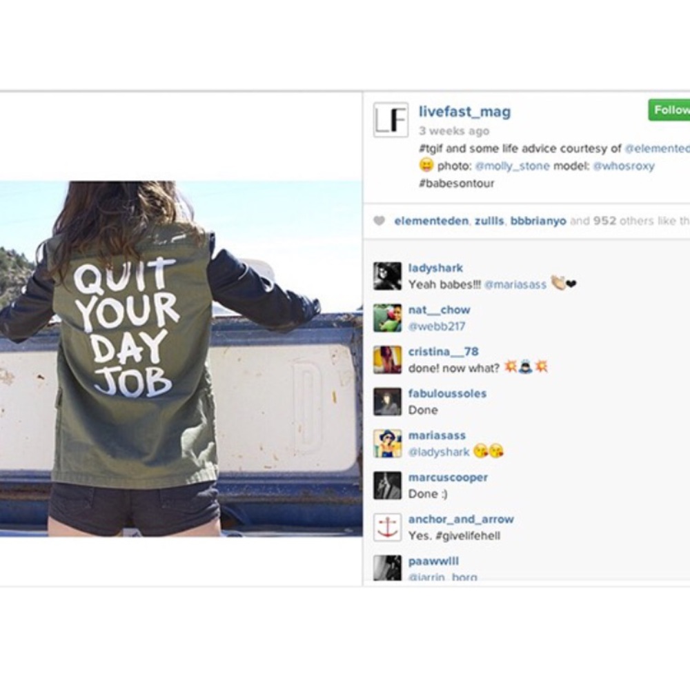 Jac Vanek x Element Eden Quit Your Day Job Jacket - Picture 4 of 4