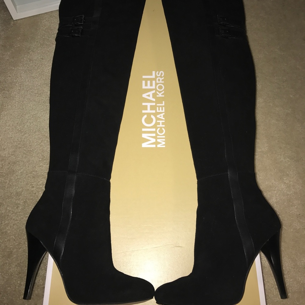 Michael Kors Suede and leather knee boots