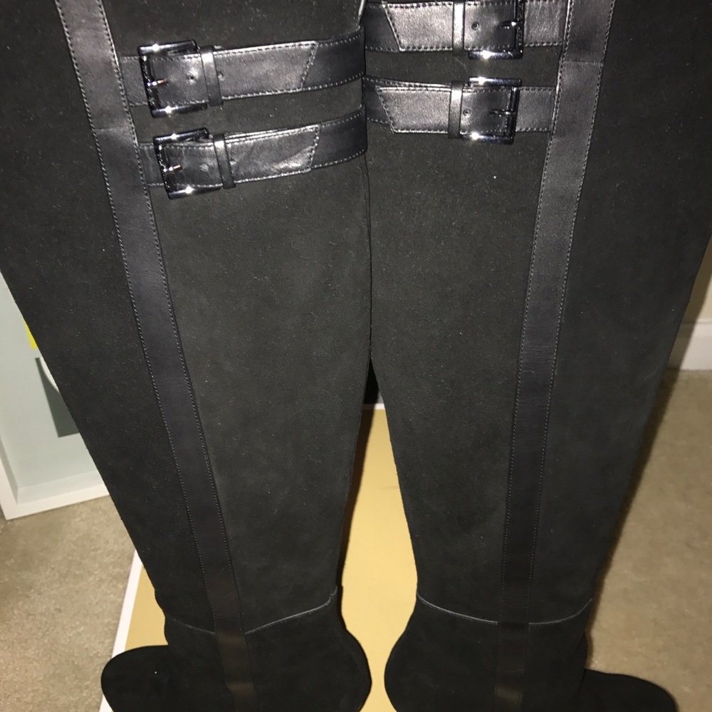 Michael Kors Suede and leather knee boots - Picture 3 of 4
