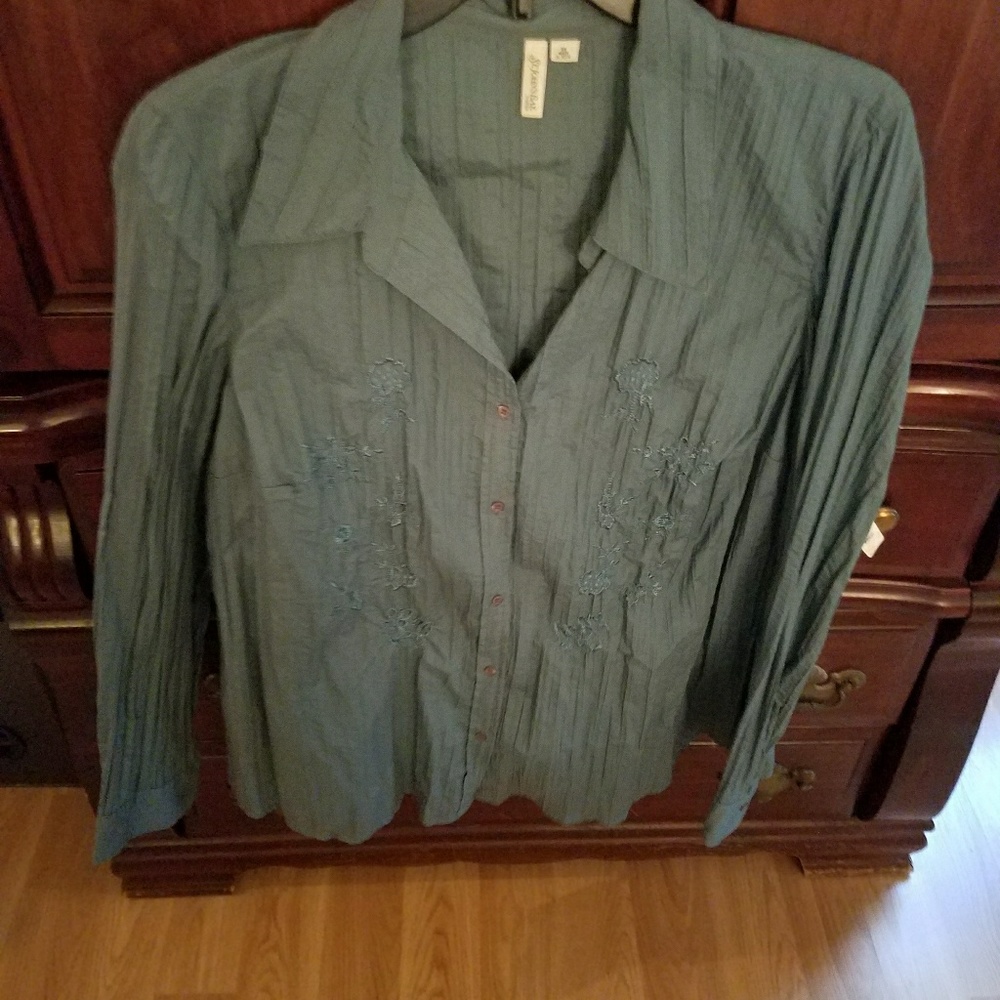Sage green blouse