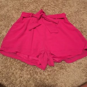 Pink high waisted shorts