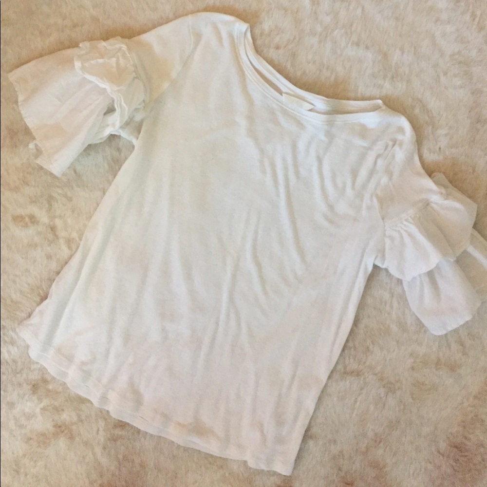 H&M Ruffle Sleeve T