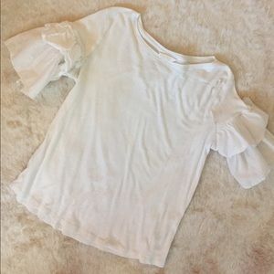 H&M Ruffle Sleeve T