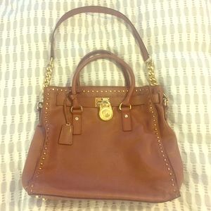 MK Tote Brown with Gold Detail