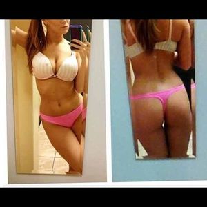 Sexy Ultra Tiny Pink Thong Panties