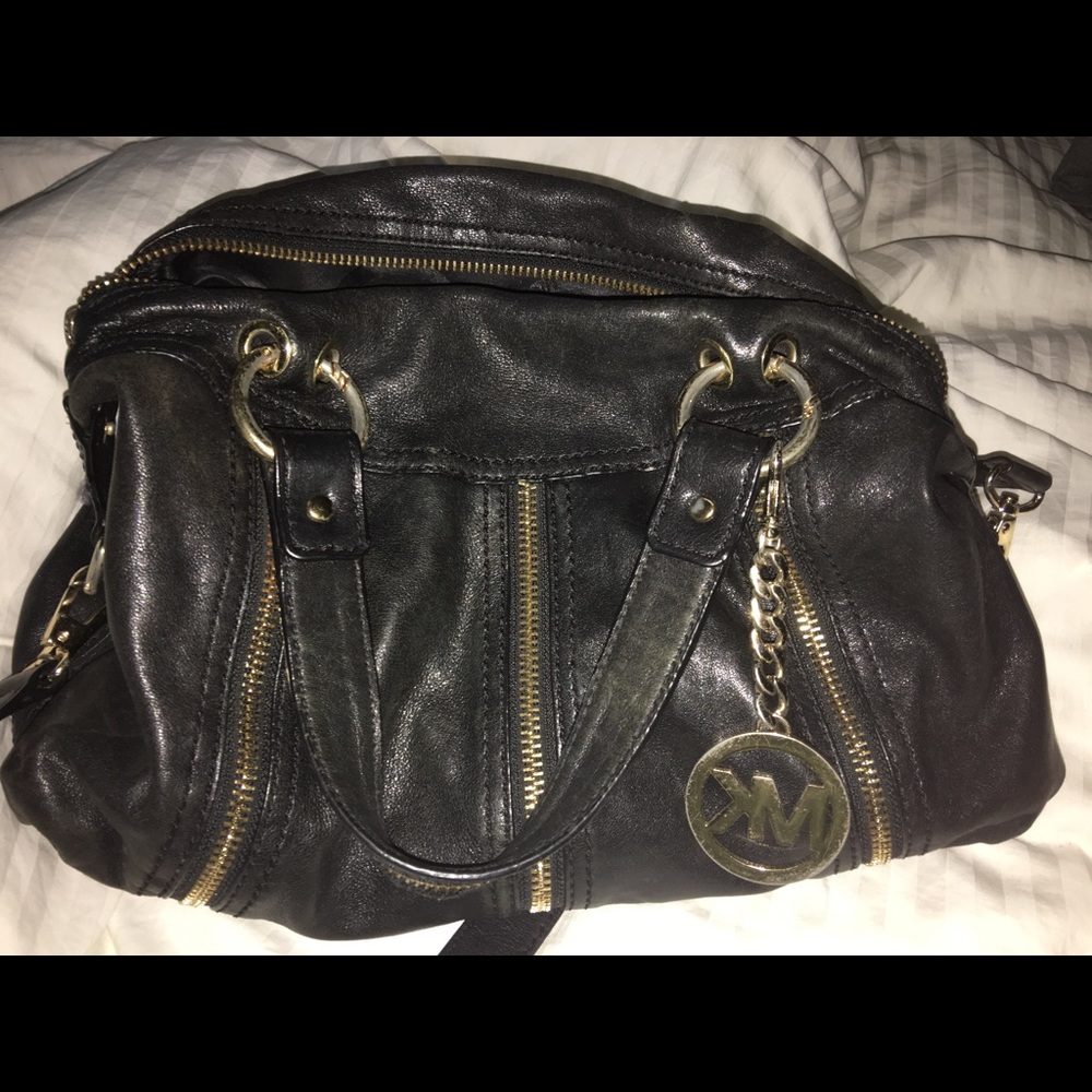 MK black satchel purse