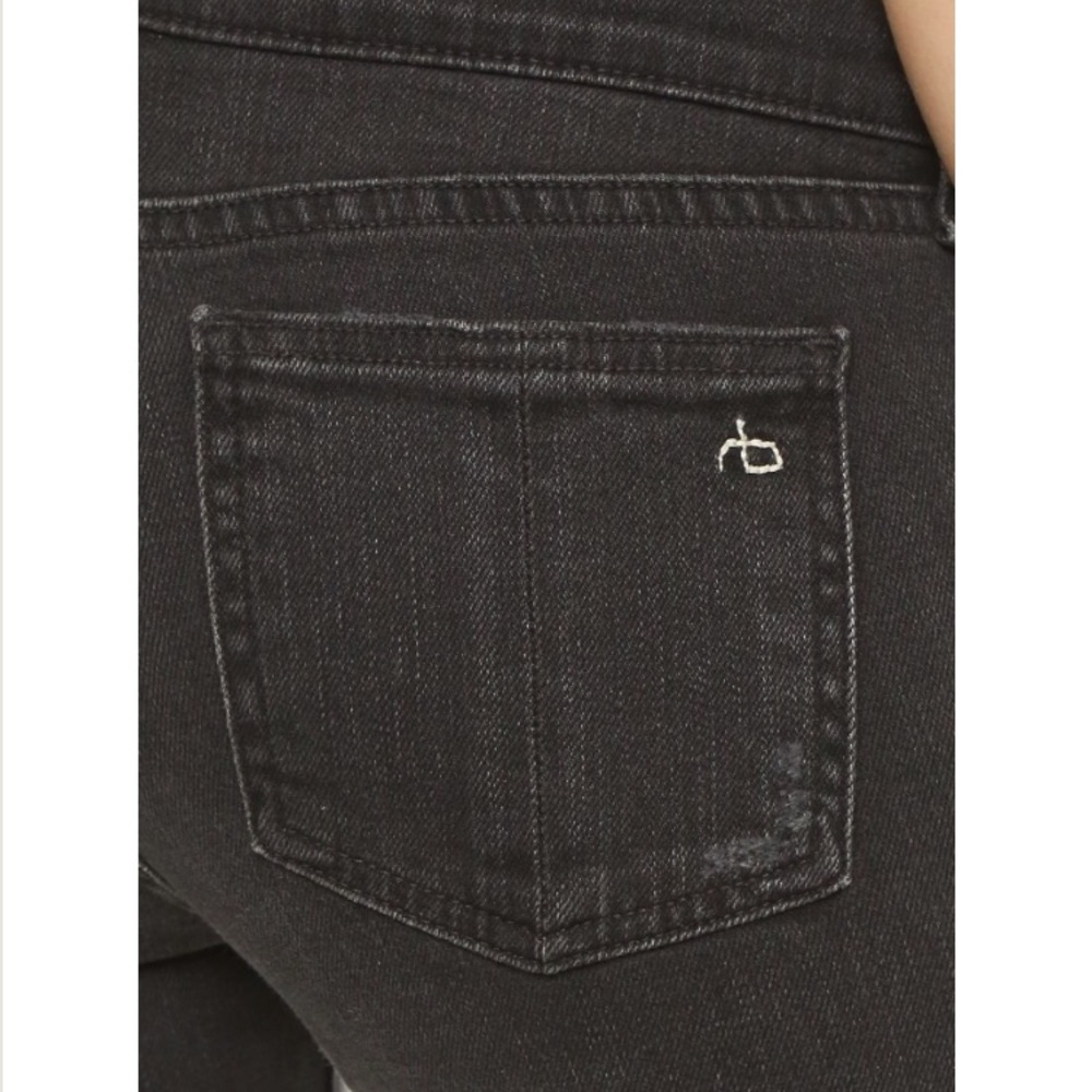 Rag & Bone Black Destructed Skinny - Picture 5 of 8