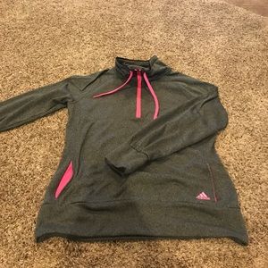 Gray funnel neck Adidas sweatshirt