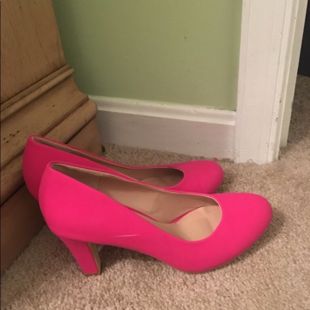 Pink low heels