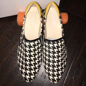 Houndstooth “ponyhair” loafers-Never worn