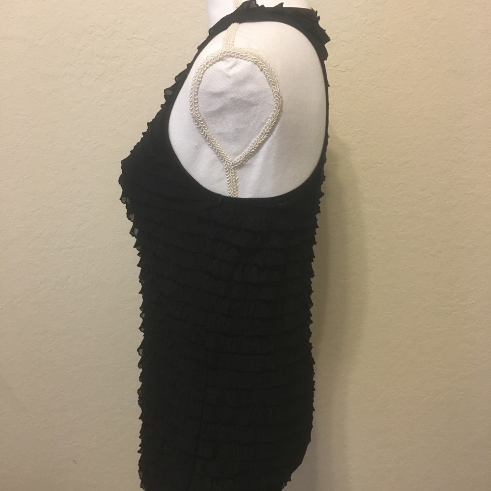 Studio Y black Ruffle tank - Picture 3 of 5