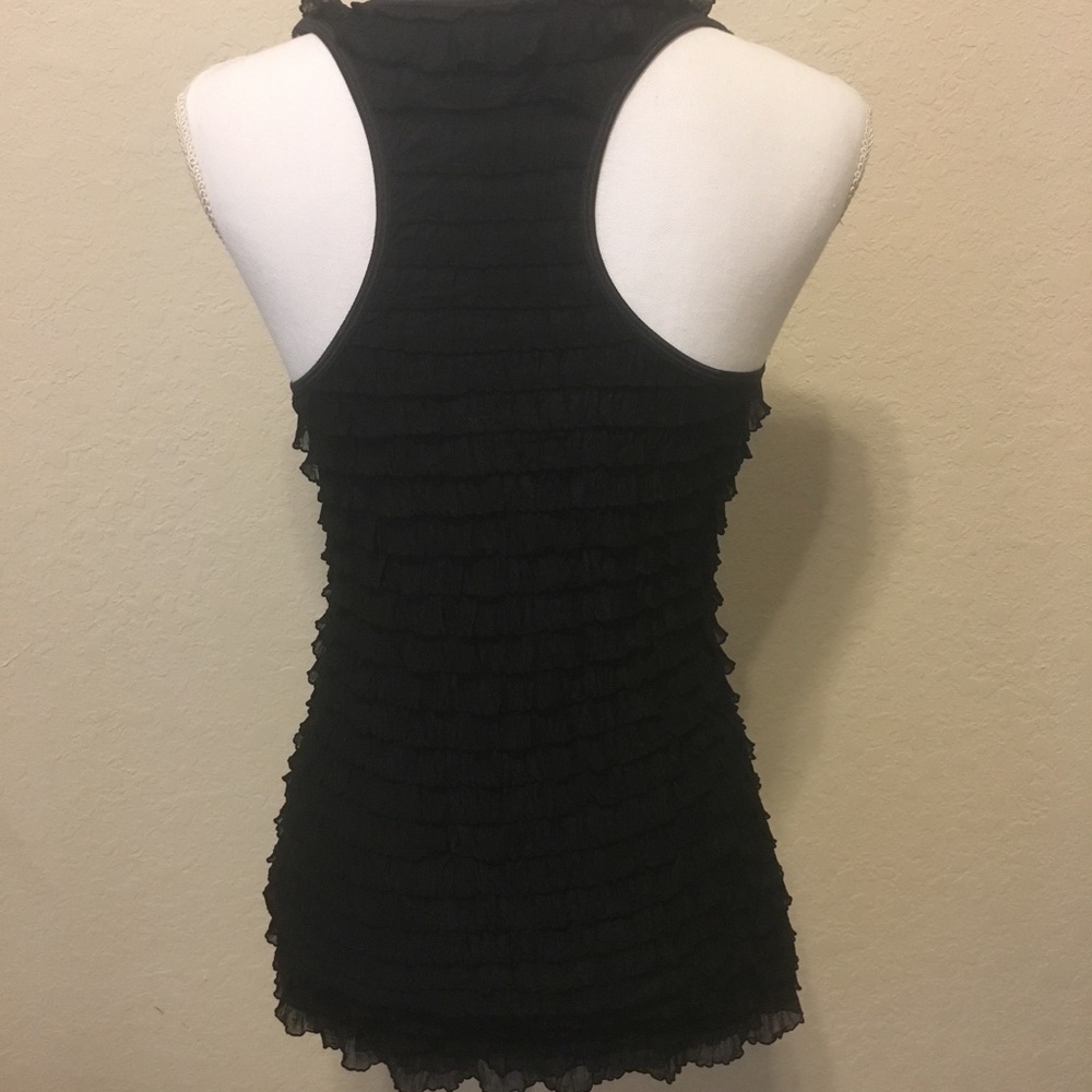 Studio Y black Ruffle tank - Picture 4 of 5