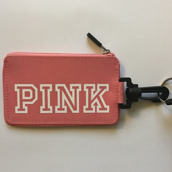 $20🖤New VS Love Pink Begonia ID Holder Lanyard - Picture 2 of 7