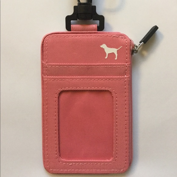 $20🖤New VS Love Pink Begonia ID Holder Lanyard - Picture 4 of 7