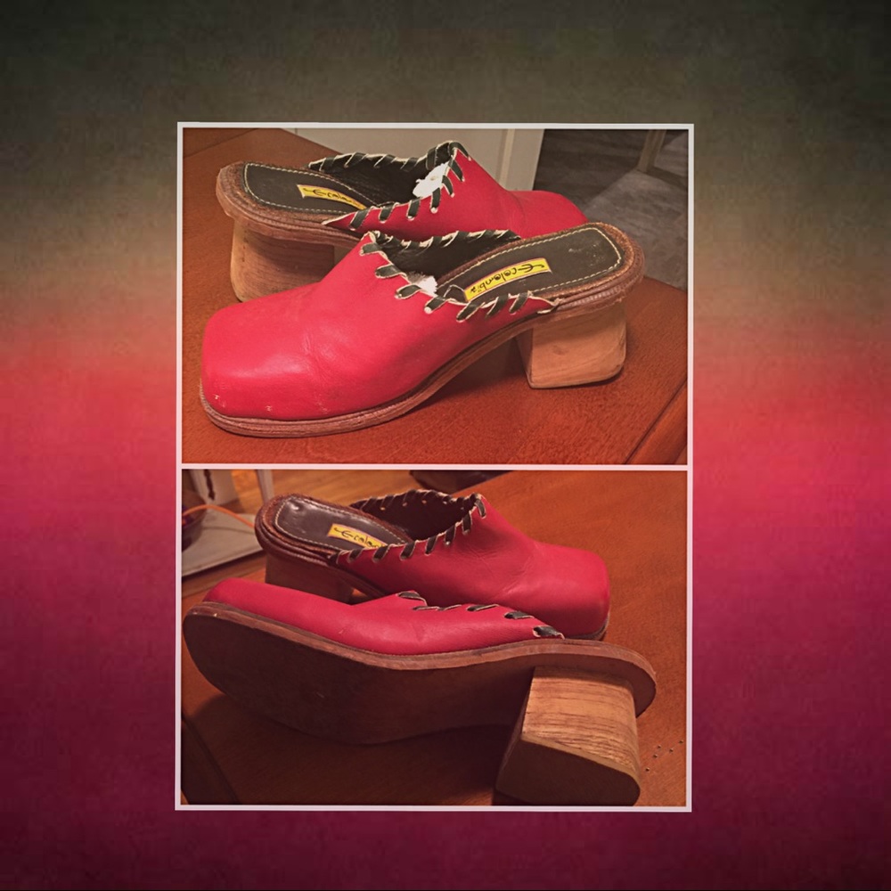 Funky Red Slip On's