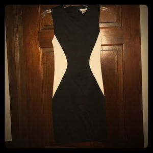 Black and white mini dress