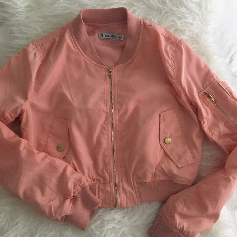 💣 Fashion Nova Pink Bomber Jacket
