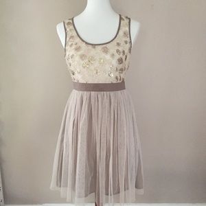 A'reve Sequin and Chiffon Dress