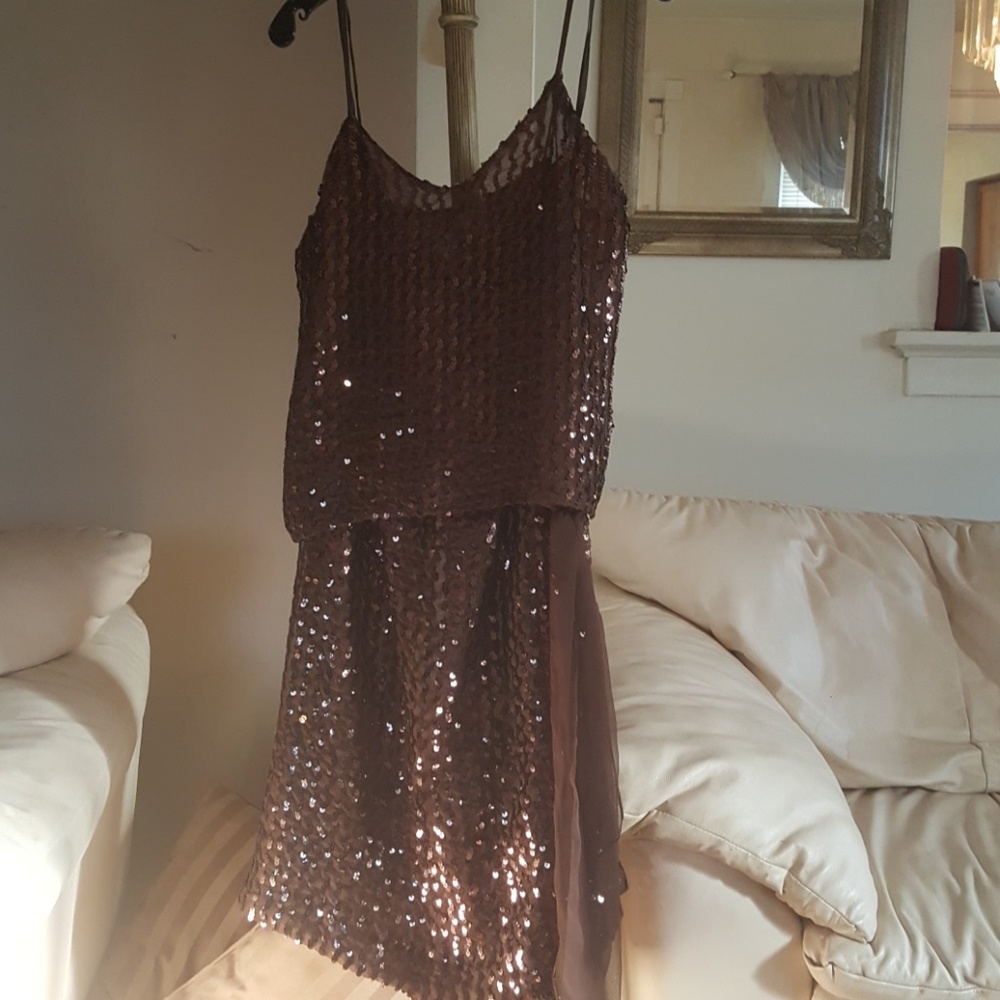 SEQUIN BRONZE SKIRT SET