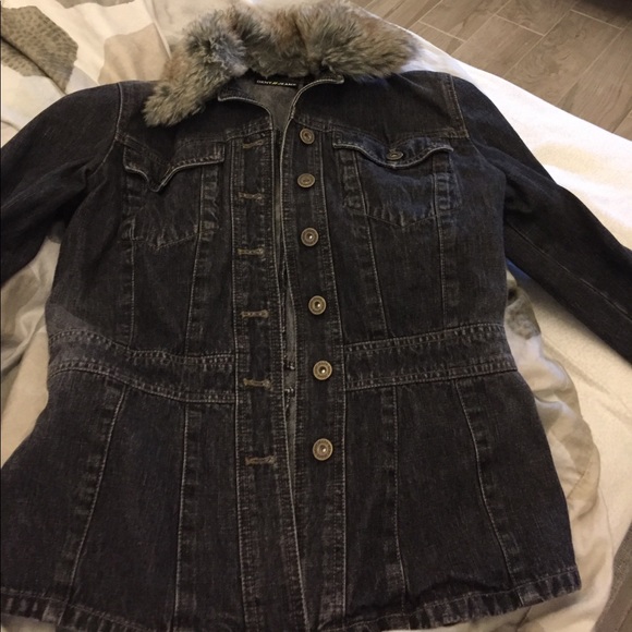 Denim Fitted Jacket with detachable collar - Picture 6 of 8