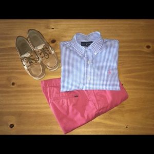 Ralph Lauren Gingham Button Down Shirt.