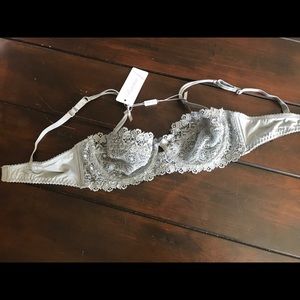 NWT gray lace bra
