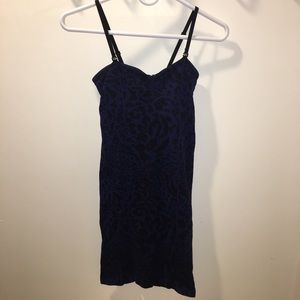 Size XS/S Blue And Black Cheetah Dress