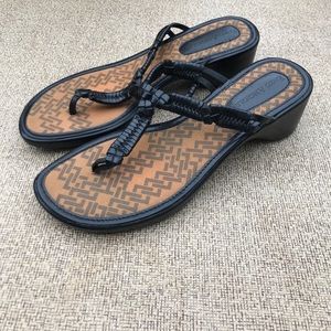 Braided Leather Thong Sandals