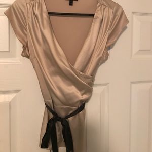 The Limited champagne silk blouse