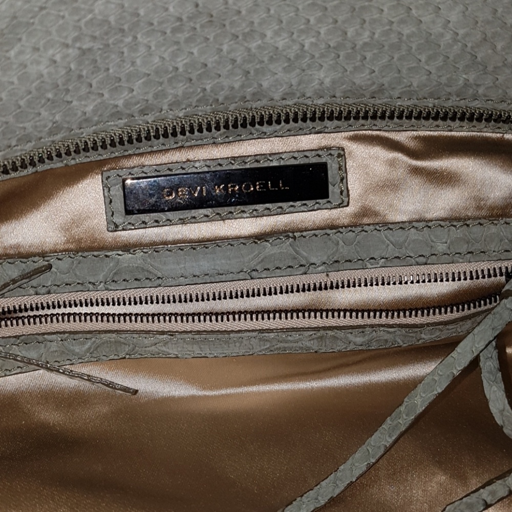 Devi Krodell Teal Python Leather Bag - image 3