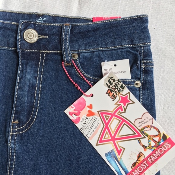 Almost Famous Denim Frayed Hem Mini Skirt - Picture 4 of 5