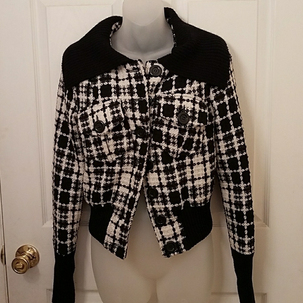 Black and white jacket