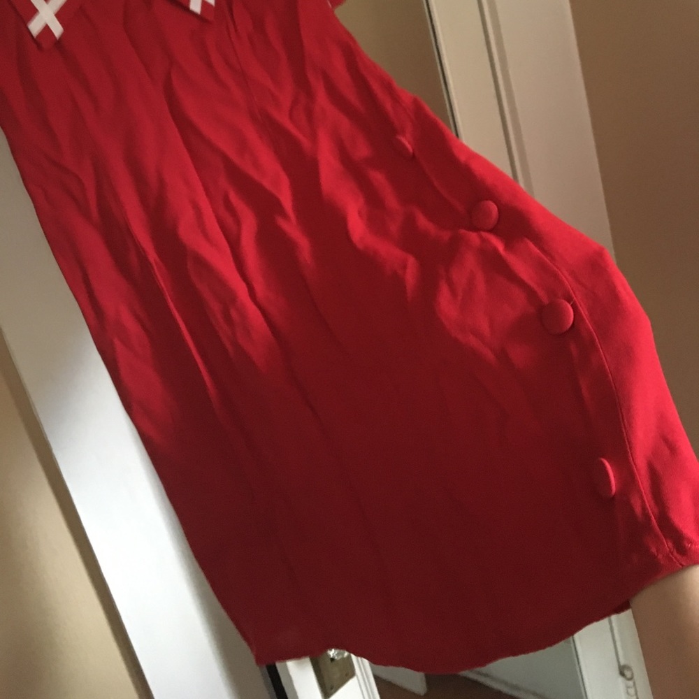 Vintage Red Sailor Dress - Picture 4 of 5