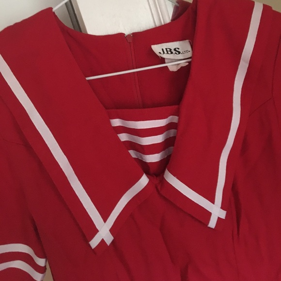 Vintage Red Sailor Dress - Picture 2 of 5