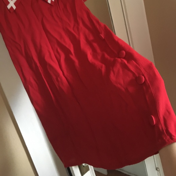 Vintage Red Sailor Dress - Picture 4 of 5