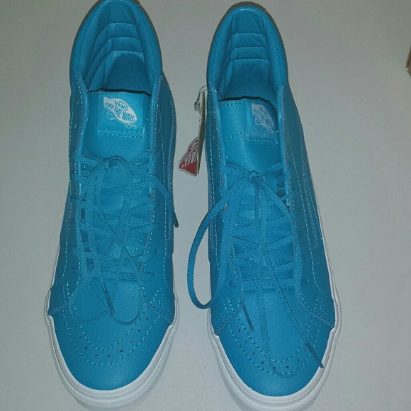 Vans Leather SK8-Hi Slim Neon Leather Neon Blue - Picture 2 of 5