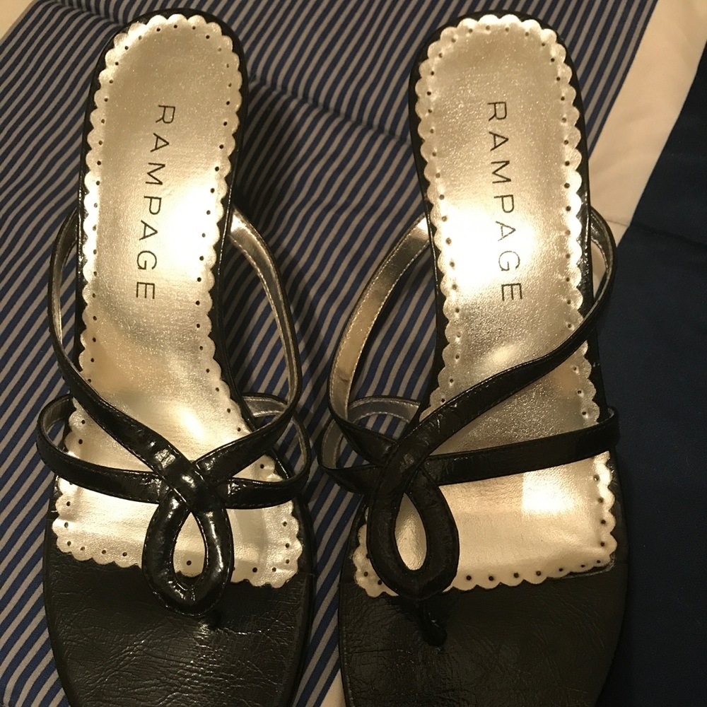 Rampage black low heels