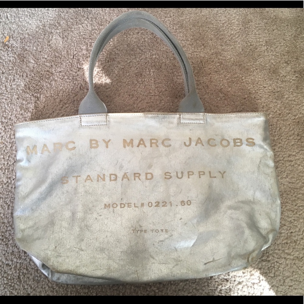 Marc Jacobs silver tote bag