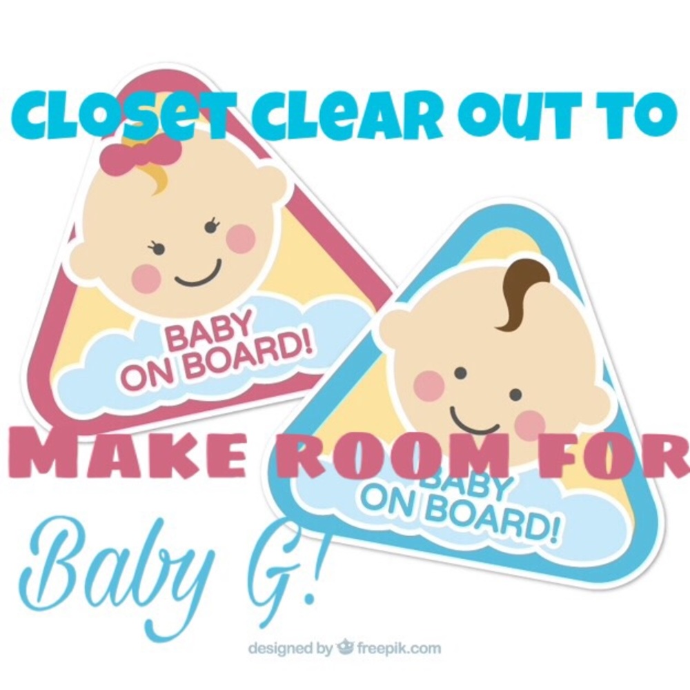 Make offers! Baby on the way, closet clear out!
